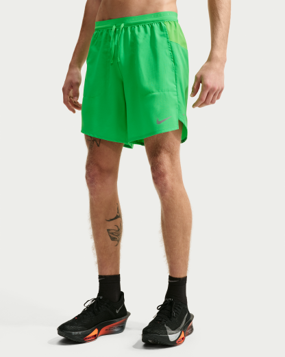 Nike Stride Men's Dri-FIT 18cm (approx.) Briefs-Lined Running Shorts - Green Spark - View 2