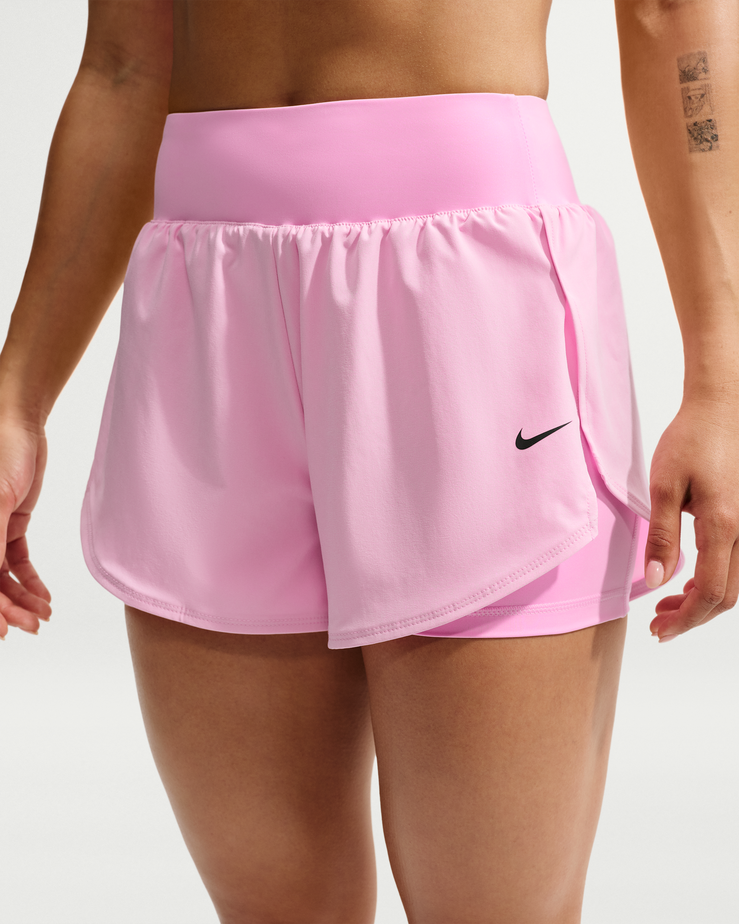Nike Pro Sculpt Women's Dri-FIT High-Waisted 2-in-1 7.5cm (approx.) Shorts - Pink Rise/Black - View 2