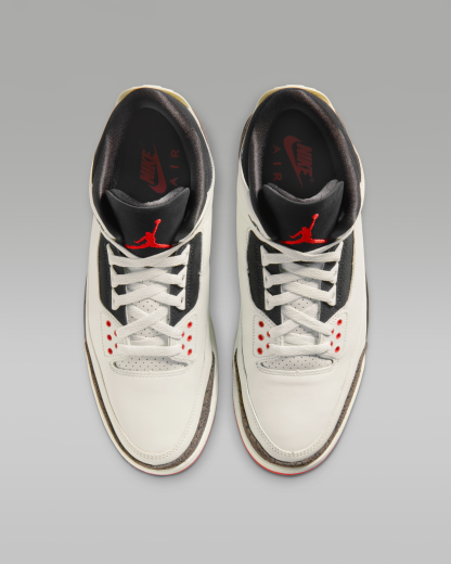 Air Jordan 3 'World's Best' Men's Shoes - Sail/University Red/Pale Ivory/Black - View 4