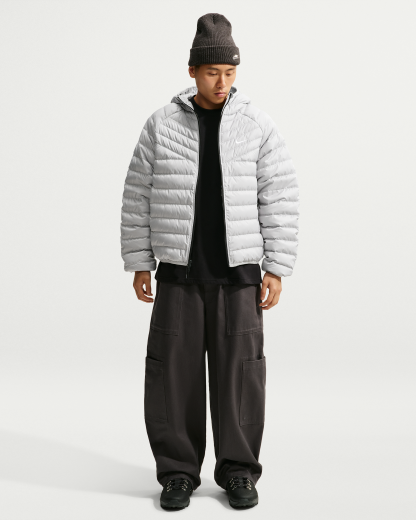 Nike Windrunner Men's Lightweight Down Microchannel Jacket - Grey Fog/White - View 4