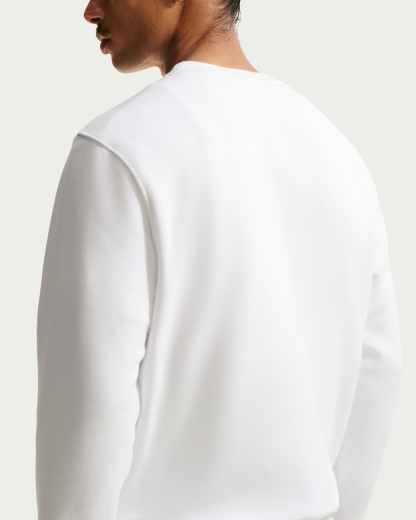 Nike Club Men's Fleece Crew - White/Black - View 2