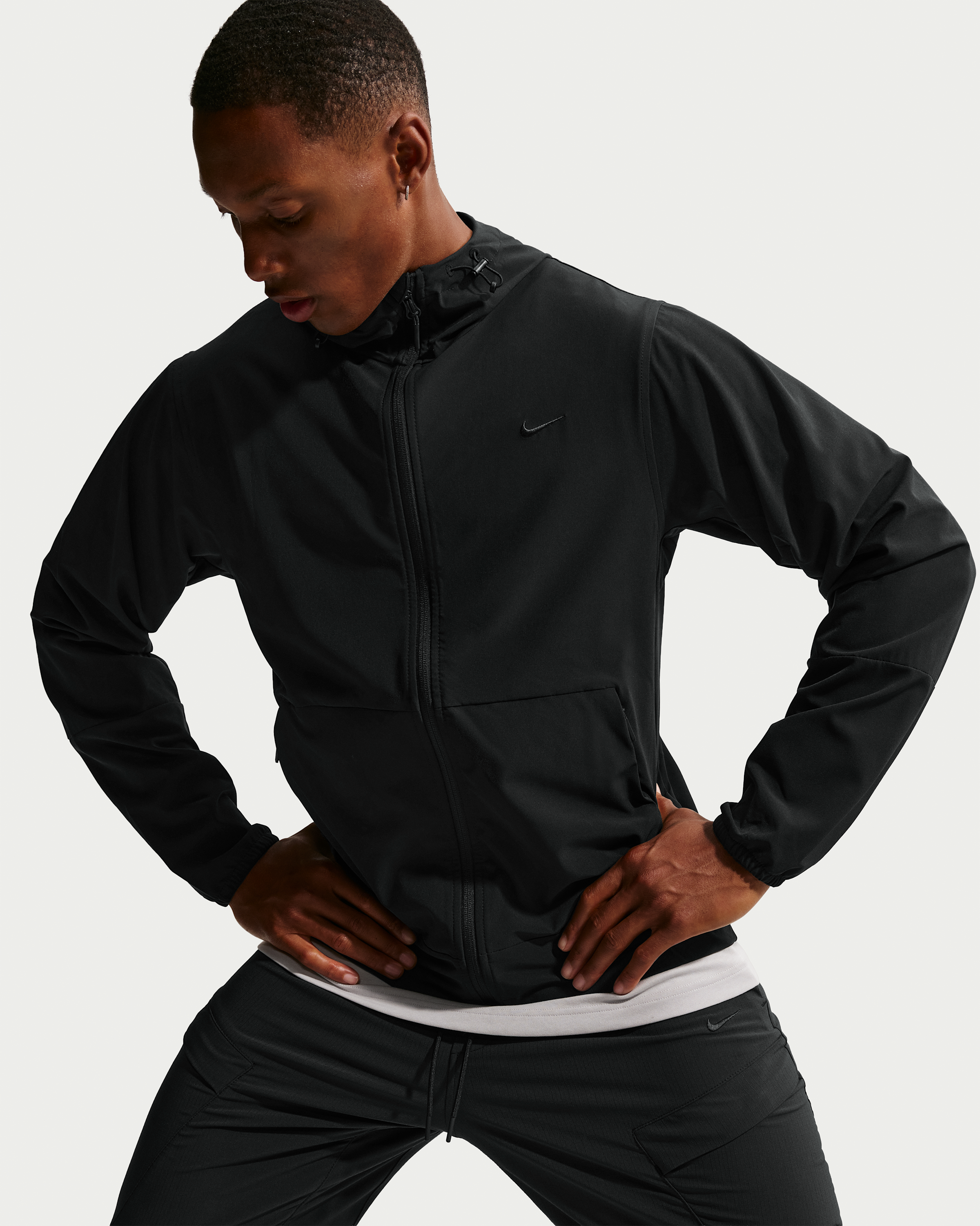 Nike Unlimited Men's Repel Hooded Versatile Jacket - Black/Black/Black - View 3