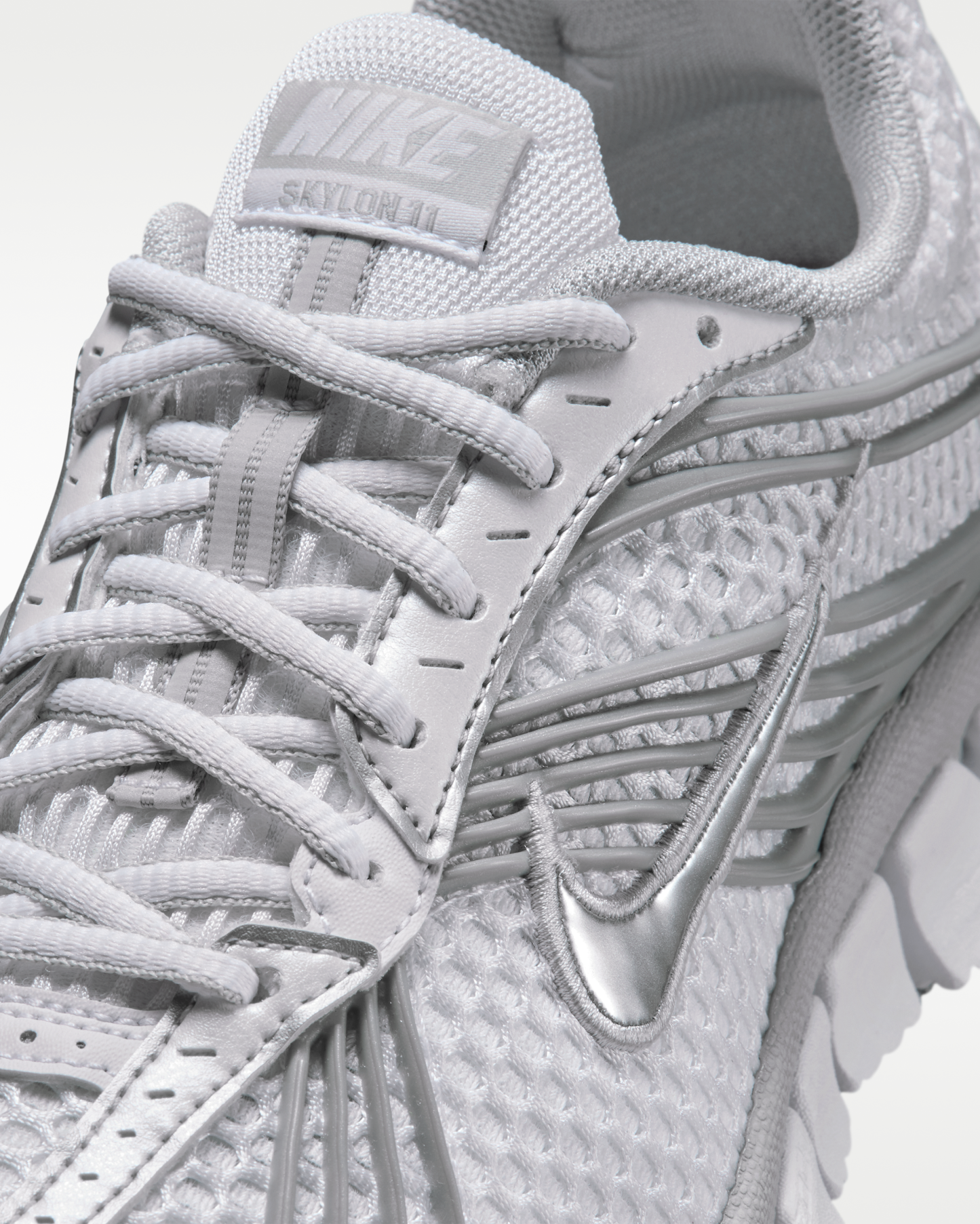 Nike Zoom Skylon 11 Women's Shoes - White/Grey Fog/Metallic Silver - View 7