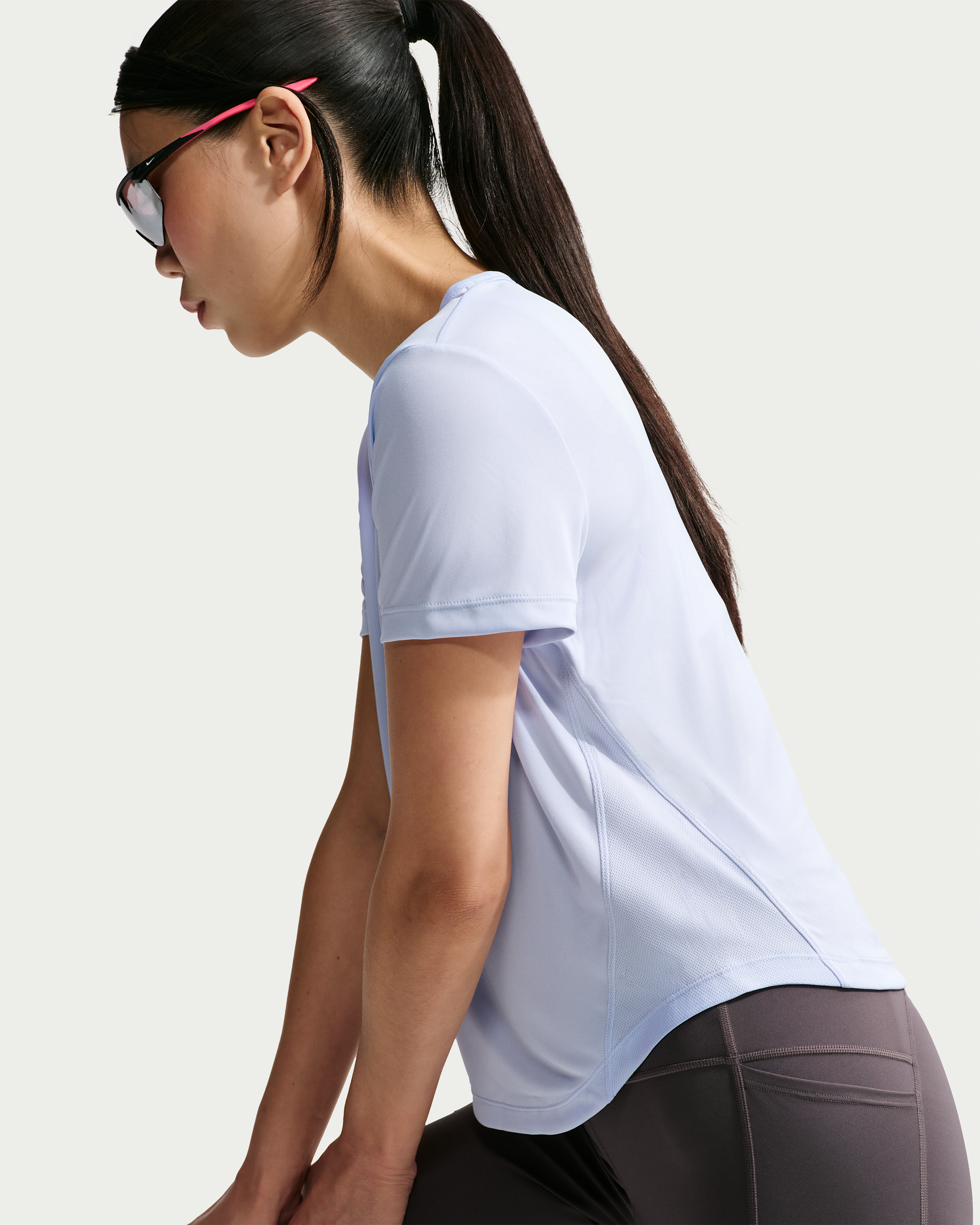 Nike Tempo Women's Dri-FIT Short-Sleeve Running Top - Palest Purple - View 3