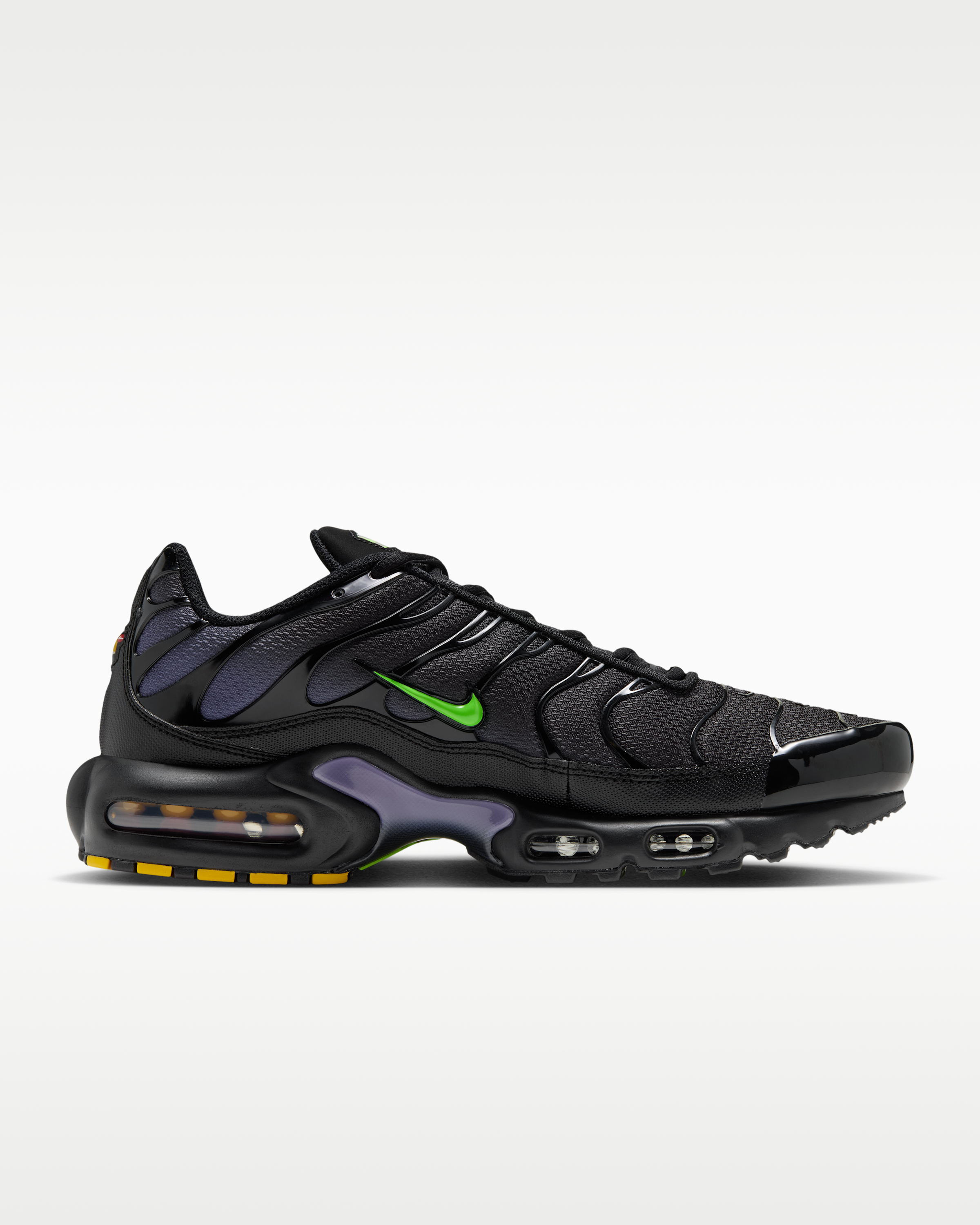 Nike Air Max Plus Men's Shoes - Black/Canyon Purple/Electric Green - View 3