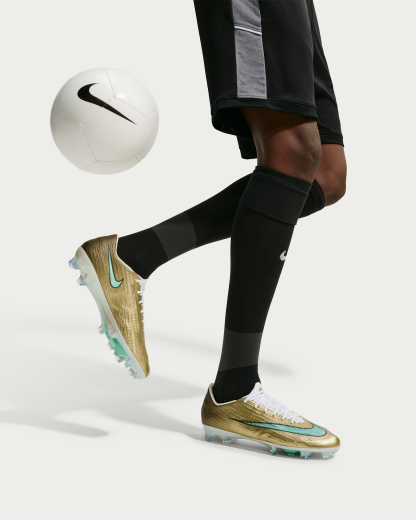 Nike Mercurial Superfly 11 Elite 'Kylian Mbappé' Firm-Ground Low-Top Football Boots - Metallic Gold/Green Glow - View 12