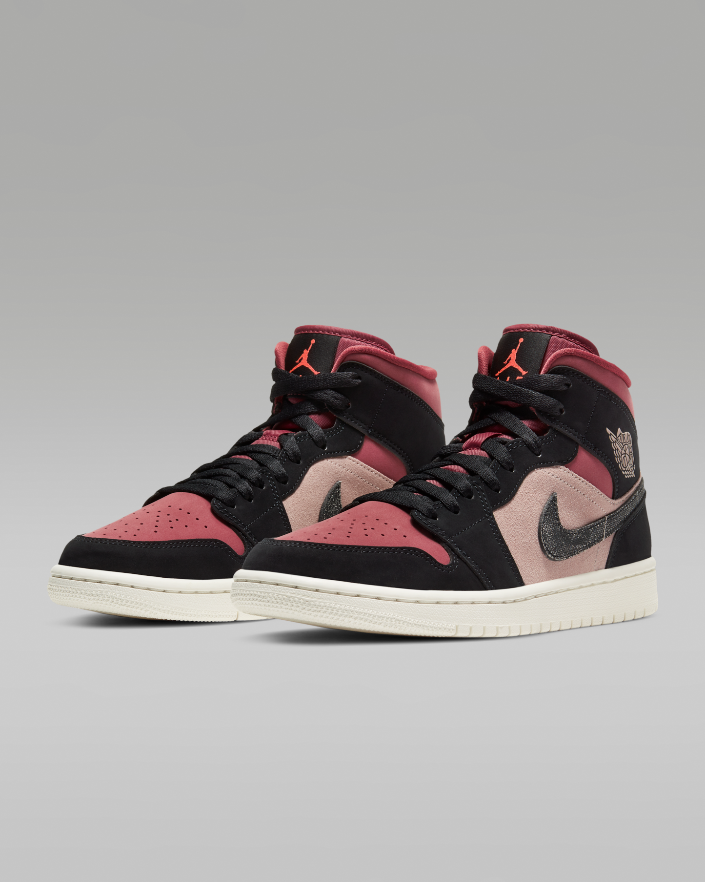 Air Jordan 1 Mid Women's Shoes - Particle Beige/Canyon Rust/Sail/Black - View 5