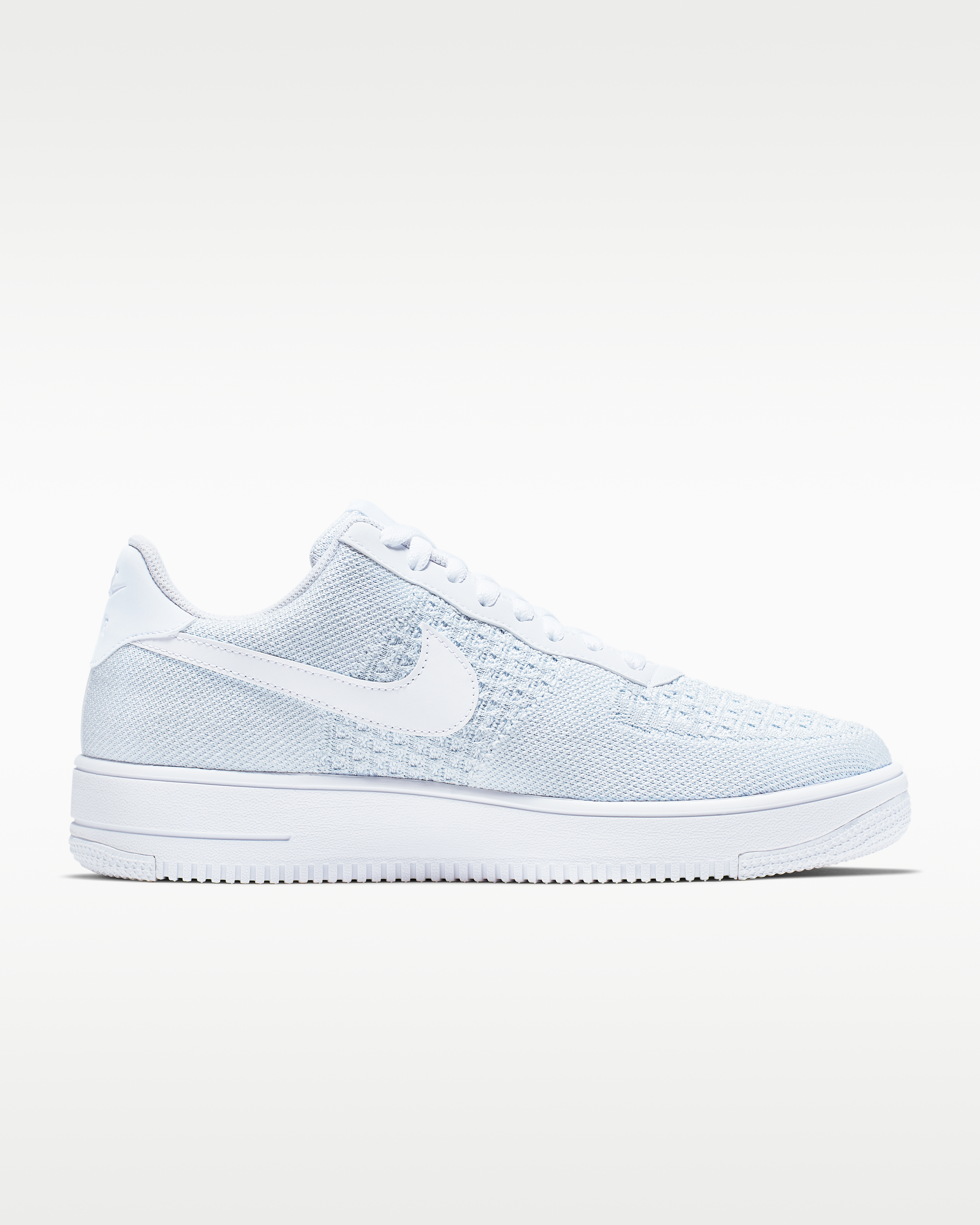 Nike Air Force 1 Flyknit 2.0 Shoes - White/Pure Platinum/White/Pure Platinum - View 3