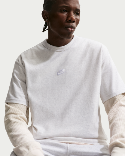 Nike Sportswear Premium Essentials Men's T-Shirt - Birch Heather - View 3