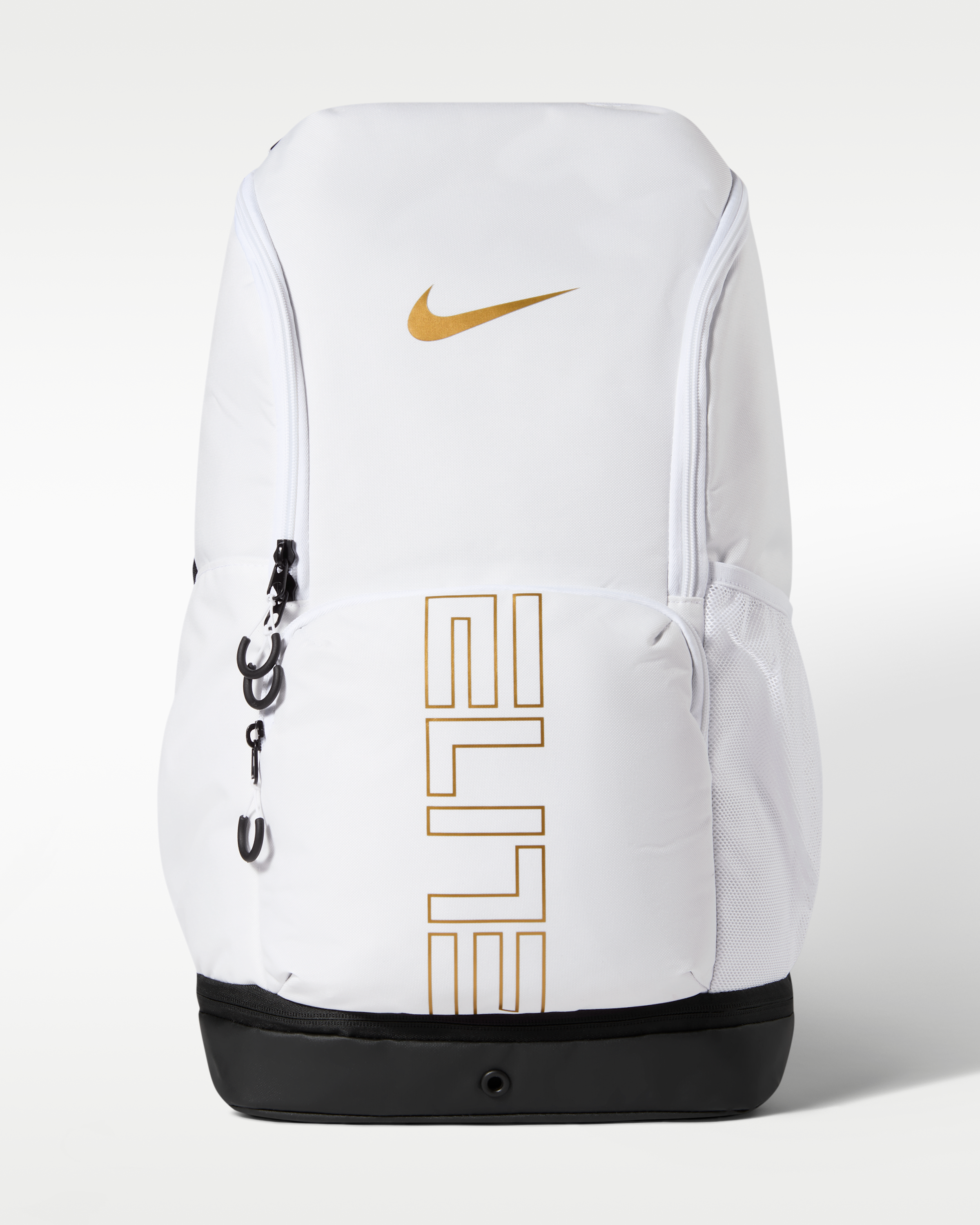 Nike Varsity Elite Backpack (32L) - White/Black/Metallic Gold - View 2