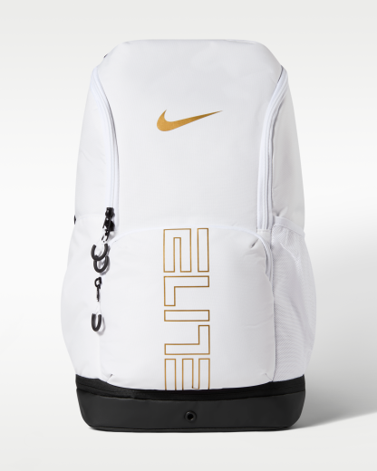 Nike Varsity Elite Backpack (32L) - White/Black/Metallic Gold - View 2
