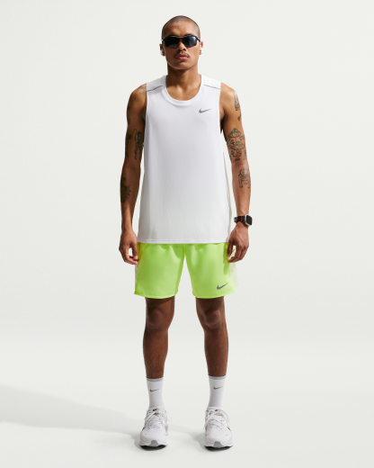 Nike Miler Men's Dri-FIT Running Tank Top - White - View 4