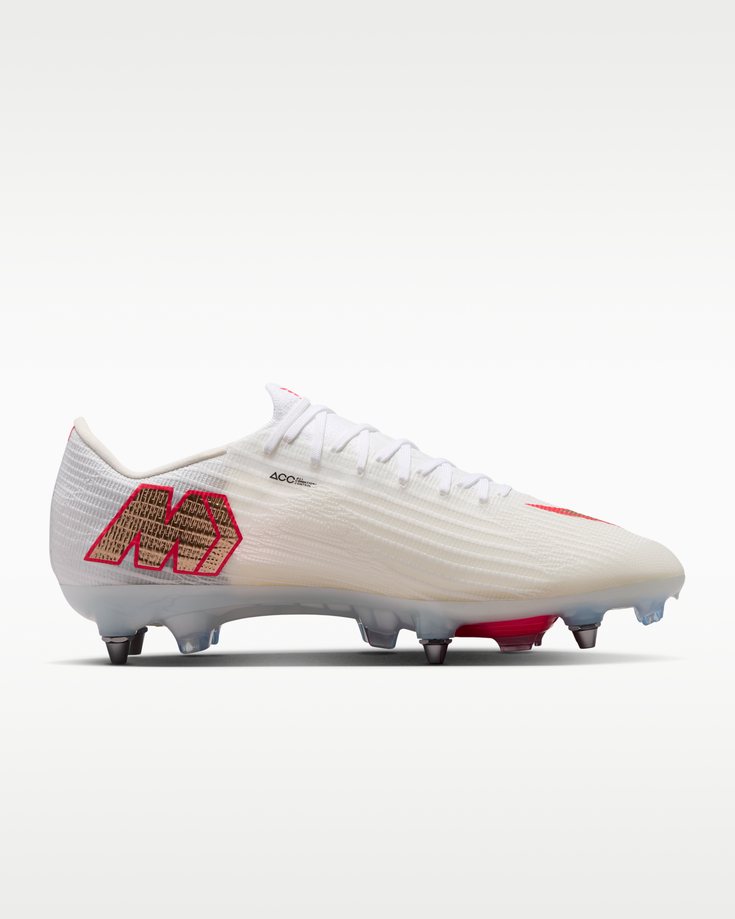 Nike Mercurial Superfly 11 Elite Soft-Ground Low-Top Football Boots - White/Bright Crimson/Blur - View 3
