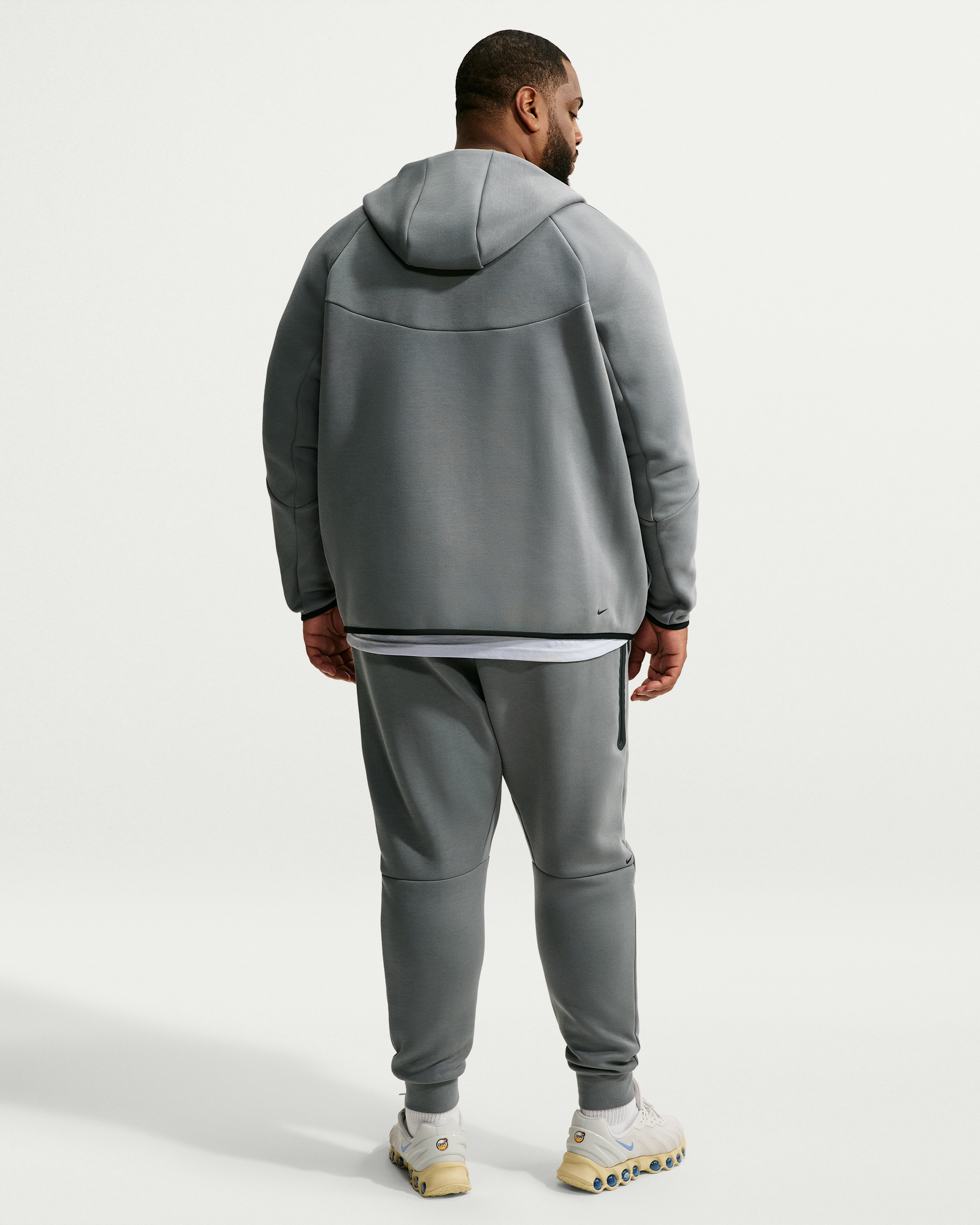 Nike Tech Men's Fleece Windrunner Full-Zip Jacket - Smoke Grey/Football Blue - View 10