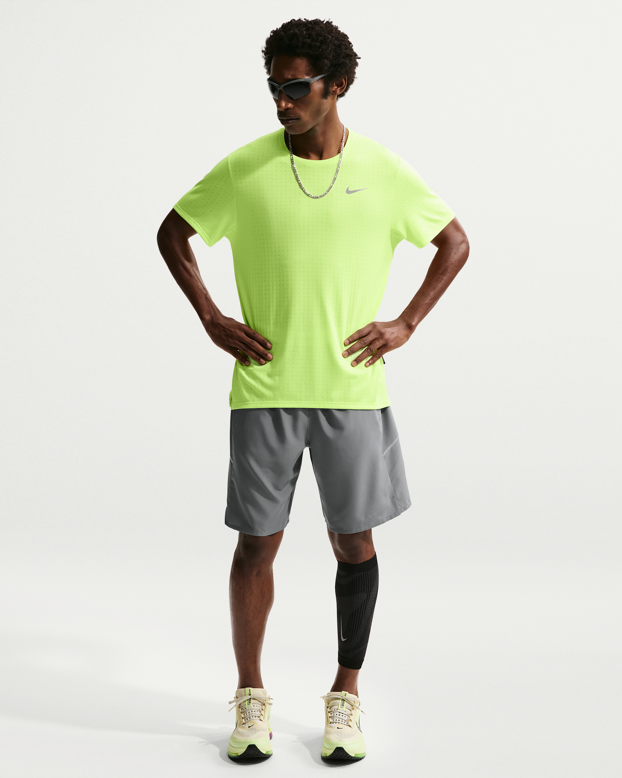 Nike Miler Men's Dri-FIT 23cm (approx.) Unlined Running Shorts - Smoke Grey/Smoke Grey - View 1
