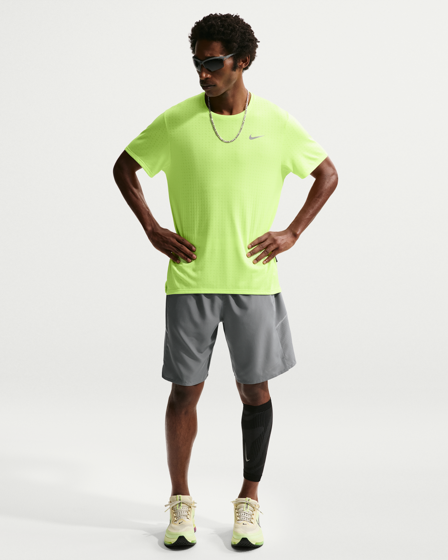Nike Miler Men's Dri-FIT 23cm (approx.) Unlined Running Shorts - Smoke Grey/Smoke Grey - View 1