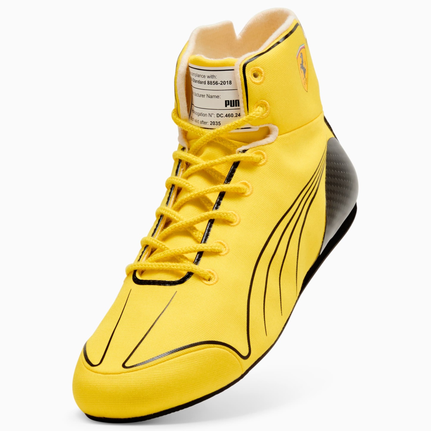 Scuderia Ferrari Speedcat Pro UK Lewis Hamilton Boots Men - Speed Yellow-PUMA Black - Image 6