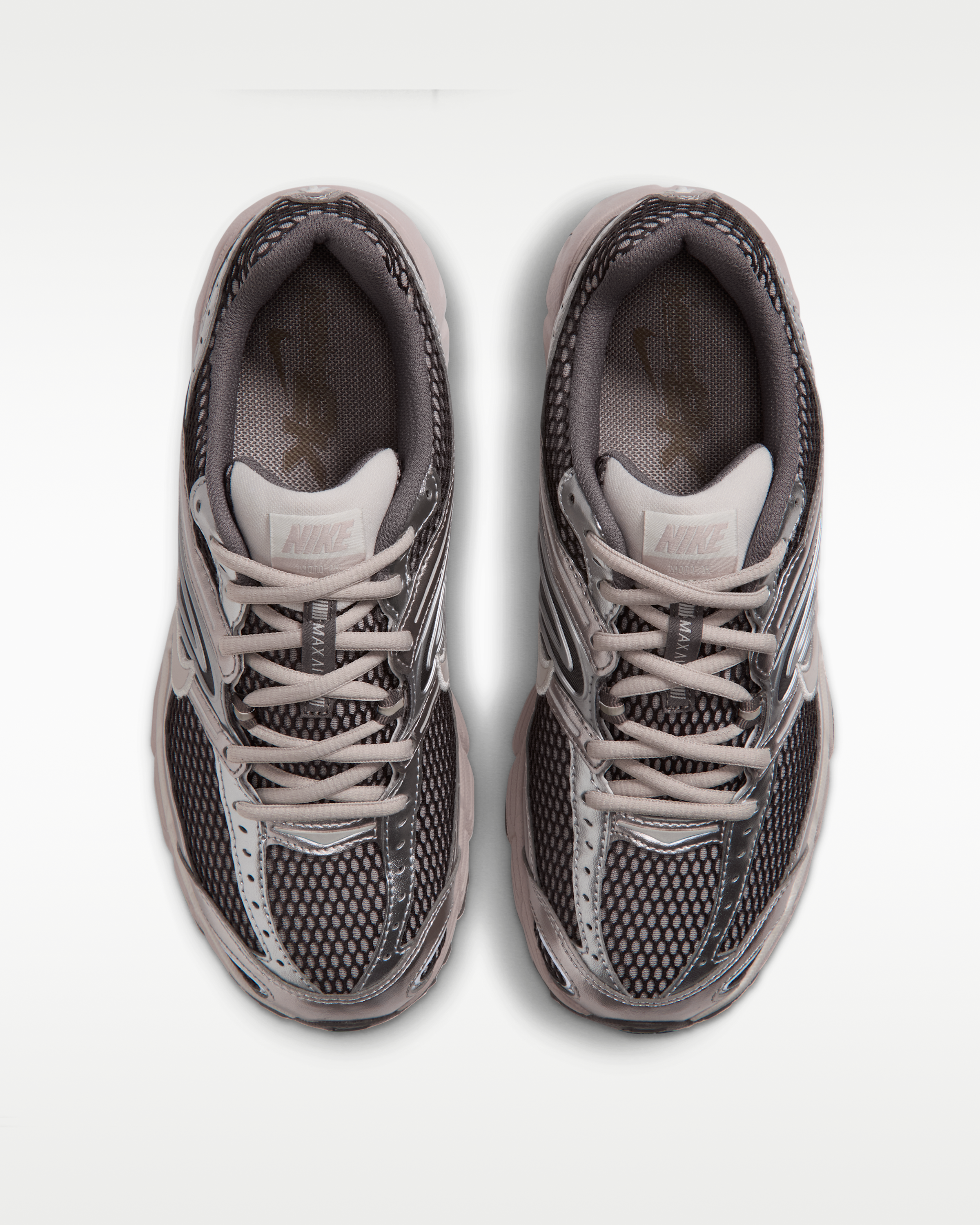 Nike Air Max Moto 2K Women's Shoes with Reflective Design Accents - Cave Stone/Enigma Stone/Metallic Silver/Cream II - View 4