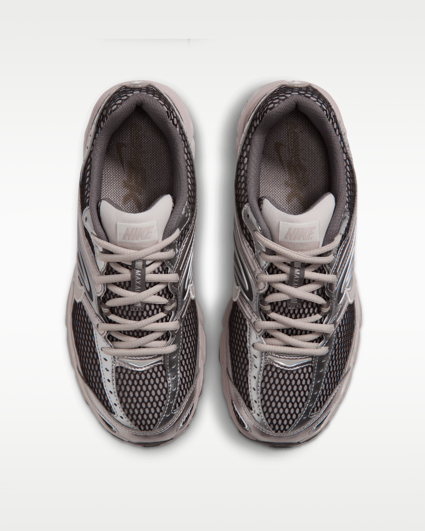 Nike Air Max Moto 2K Women's Shoes with Reflective Design Accents - Cave Stone/Enigma Stone/Metallic Silver/Cream II - View 4