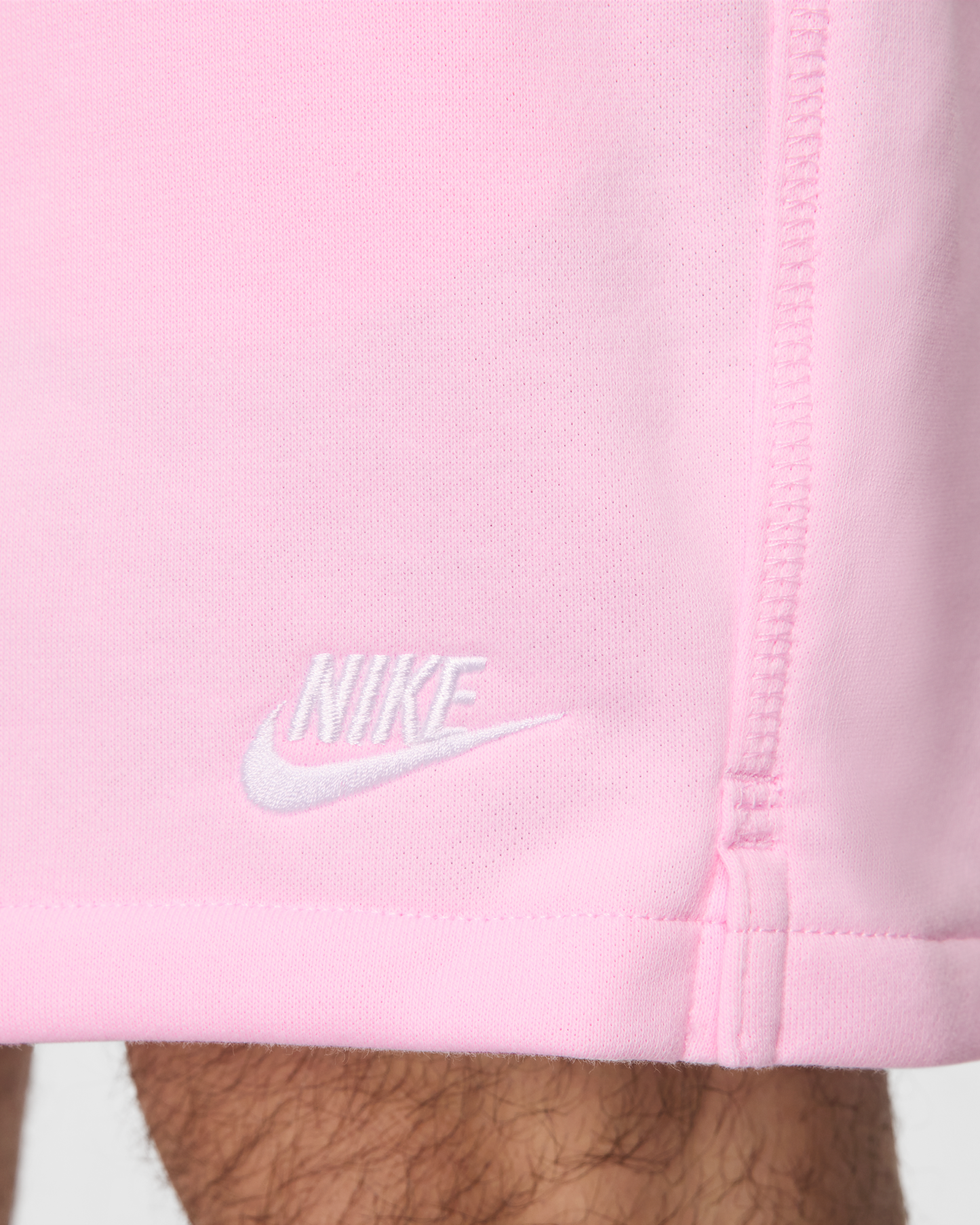 Nike Club Men's French Terry Flow Shorts - Pink Foam/Pink Foam/White - View 5
