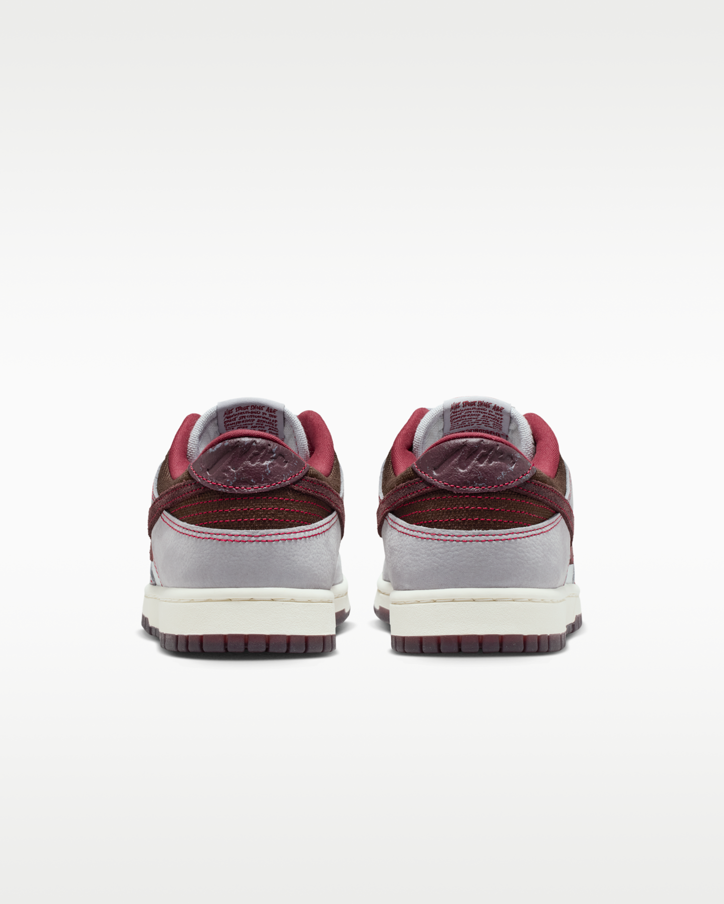 Nike Dunk Low Retro SE Men's Shoes - Pure Platinum/Wolf Grey/Team Red/Burgundy Crush - View 6