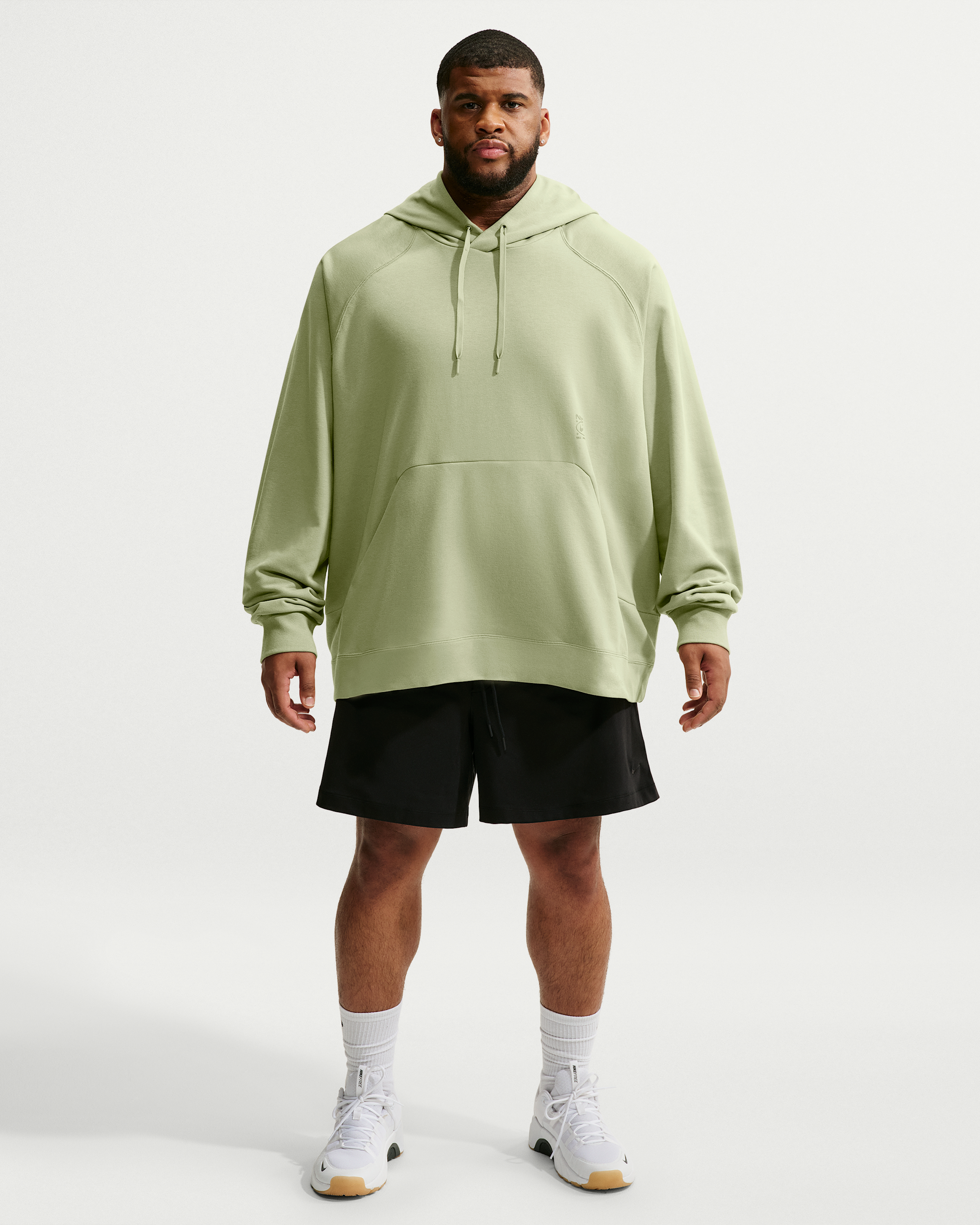 Nike N.A.C. Men's Dri-FIT Oversized Fleece Training Hoodie - Dusty Olive/Dusty Olive - View 9