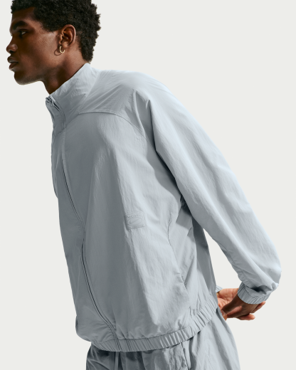 Nike Men's N.A.C. Dri-FIT Oversized Full-Zip Woven Jacket - Light Smoke Grey/Light Smoke Grey - View 3