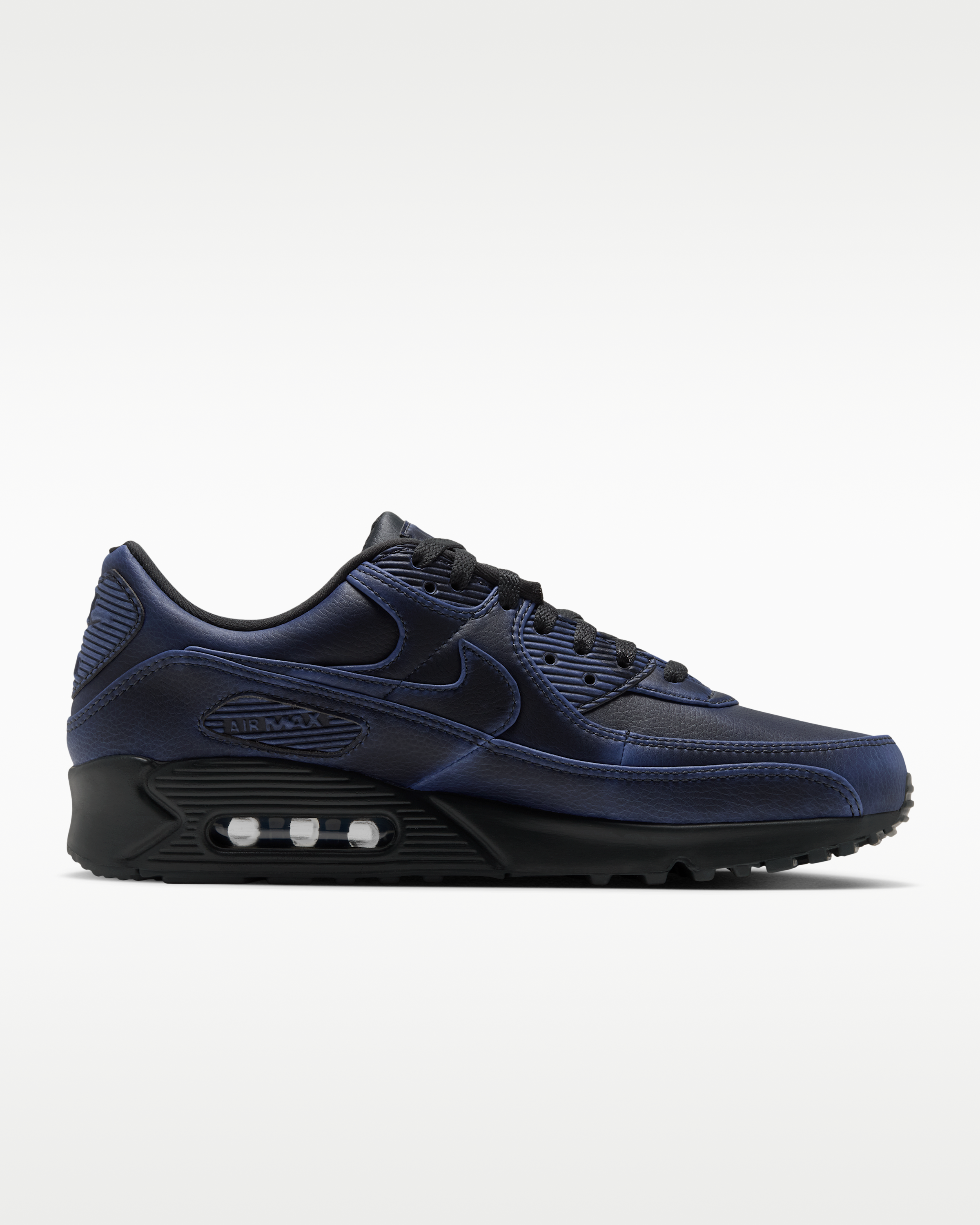 Nike Air Max 90 Premium Men's Shoes - Dark Smoke Grey/University Blue/Dark Smoke Grey - View 3