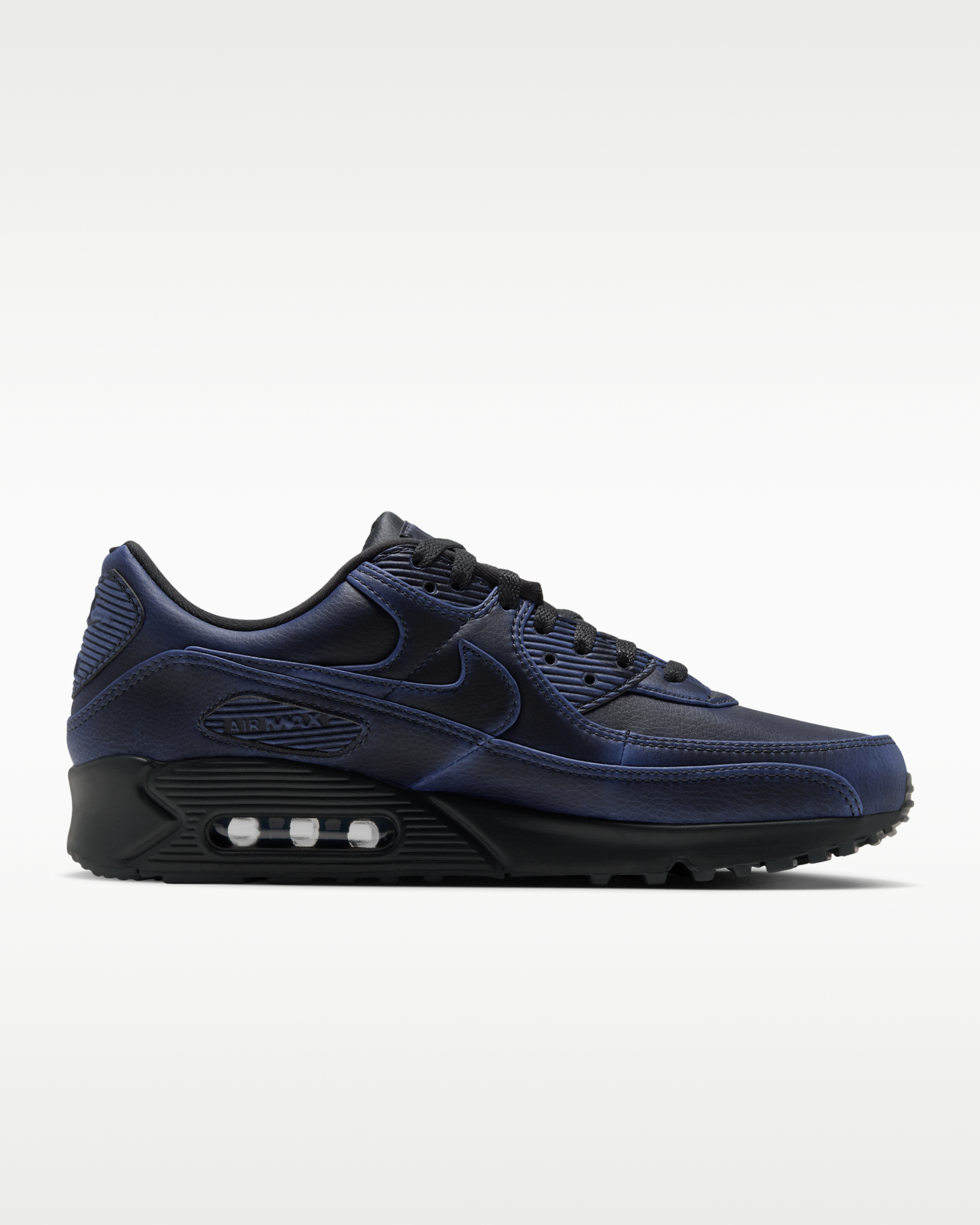 Nike Air Max 90 Premium Men's Shoes - Dark Smoke Grey/University Blue/Dark Smoke Grey - View 3