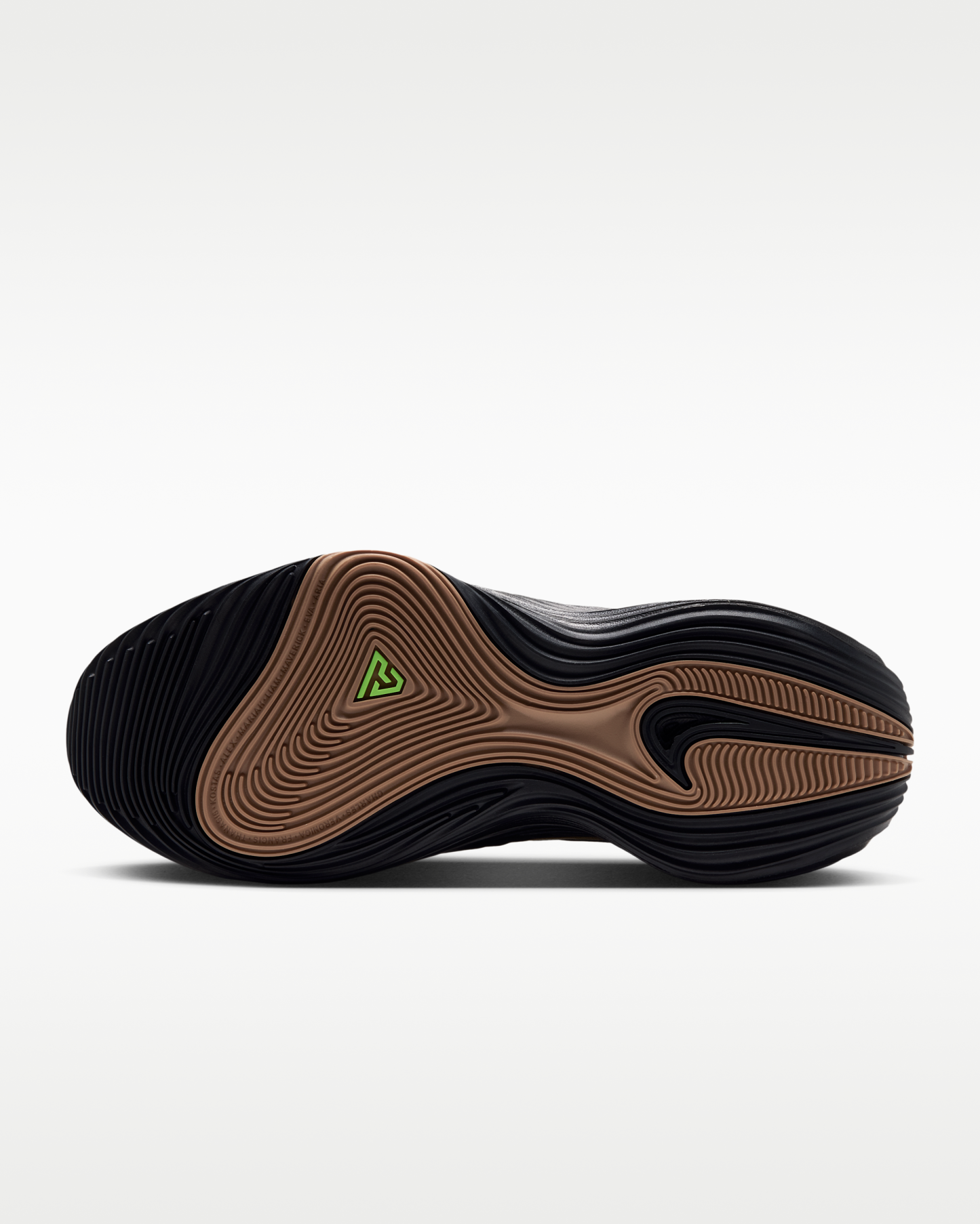 Giannis Immortality 5 Basketball Shoes - Black/Gum Light Brown/Volt/Metallic Gold - View 2