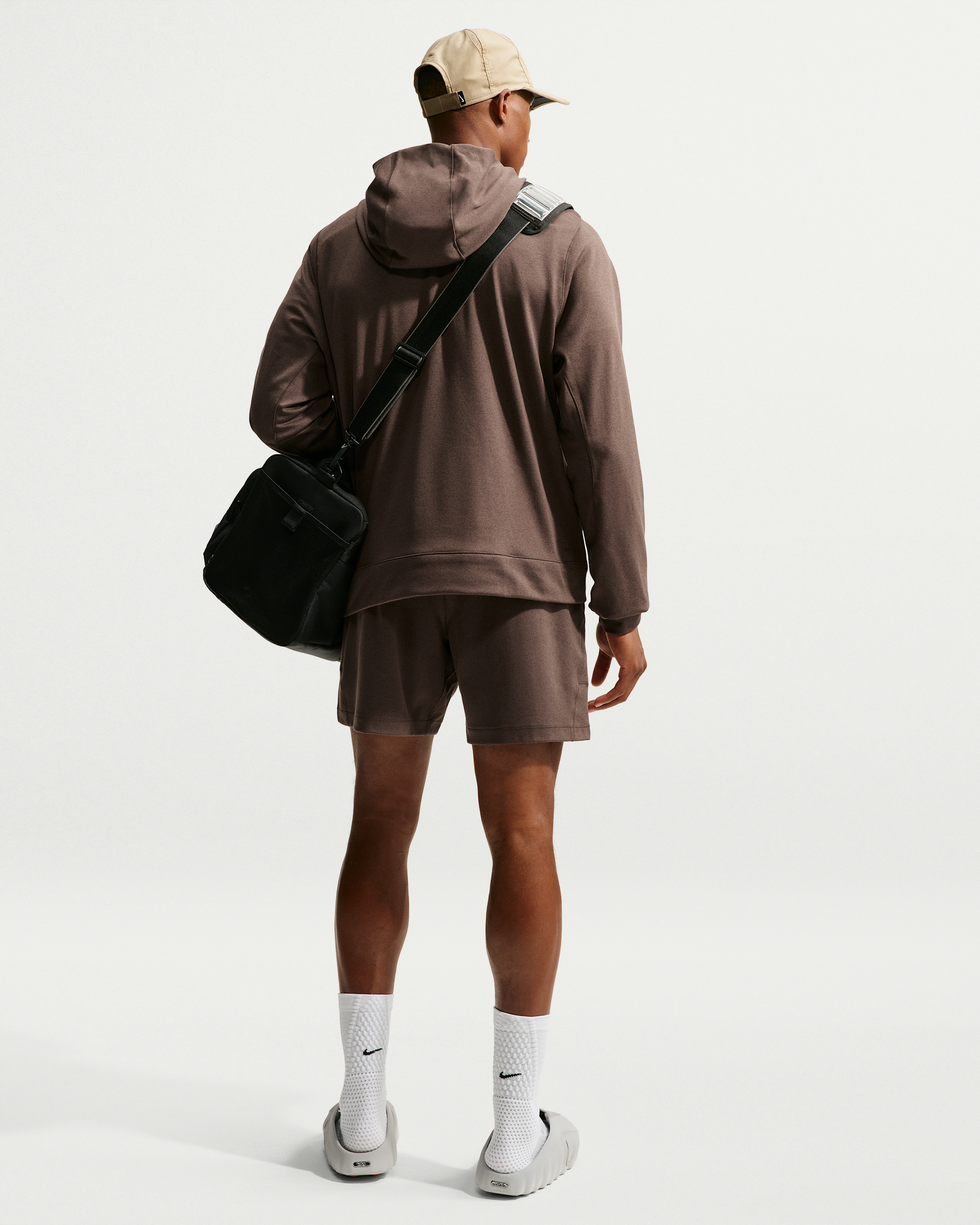 Nike Primary NanoKnit Men's Dri-FIT UV Protection Pullover Performance Hoodie - Baroque Brown/Tar/Heather/Baroque Brown - View 5