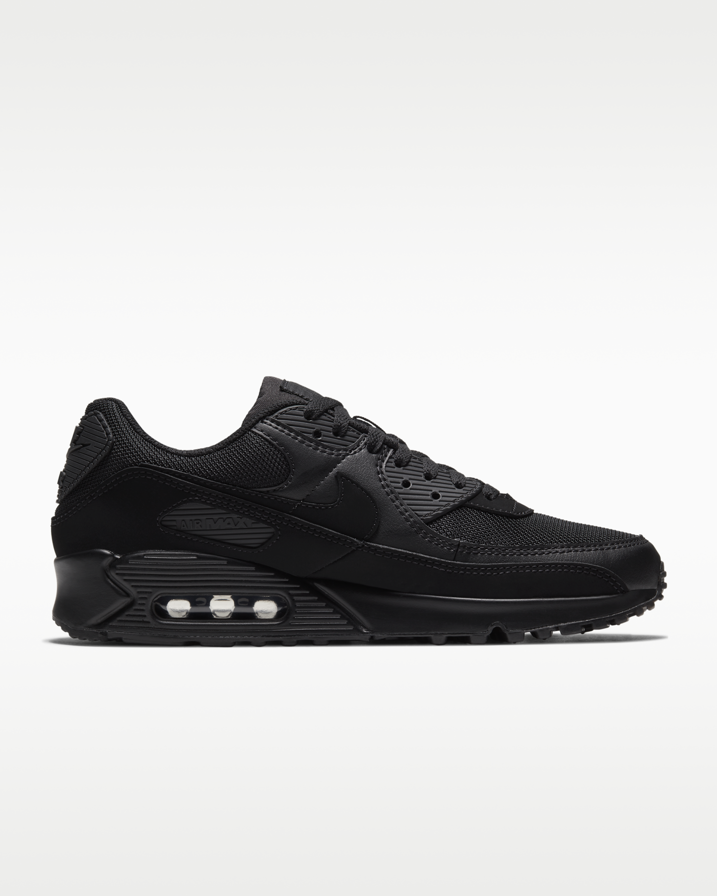 Nike Air Max 90 Men's Shoe - Black/Black/Black/Black - View 3