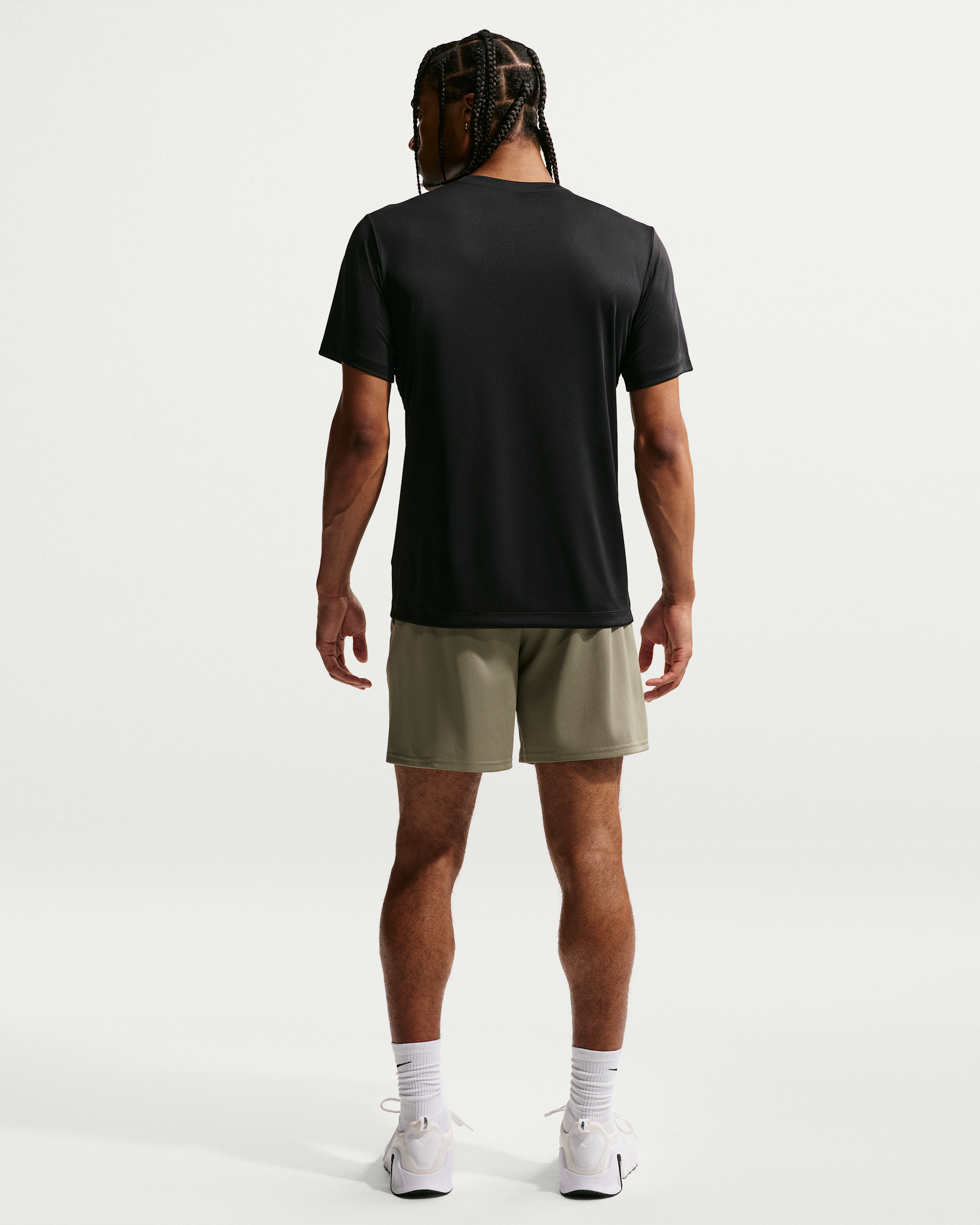 Nike Men's Dri-FIT Training T-Shirt - Black/Matte Silver - View 5