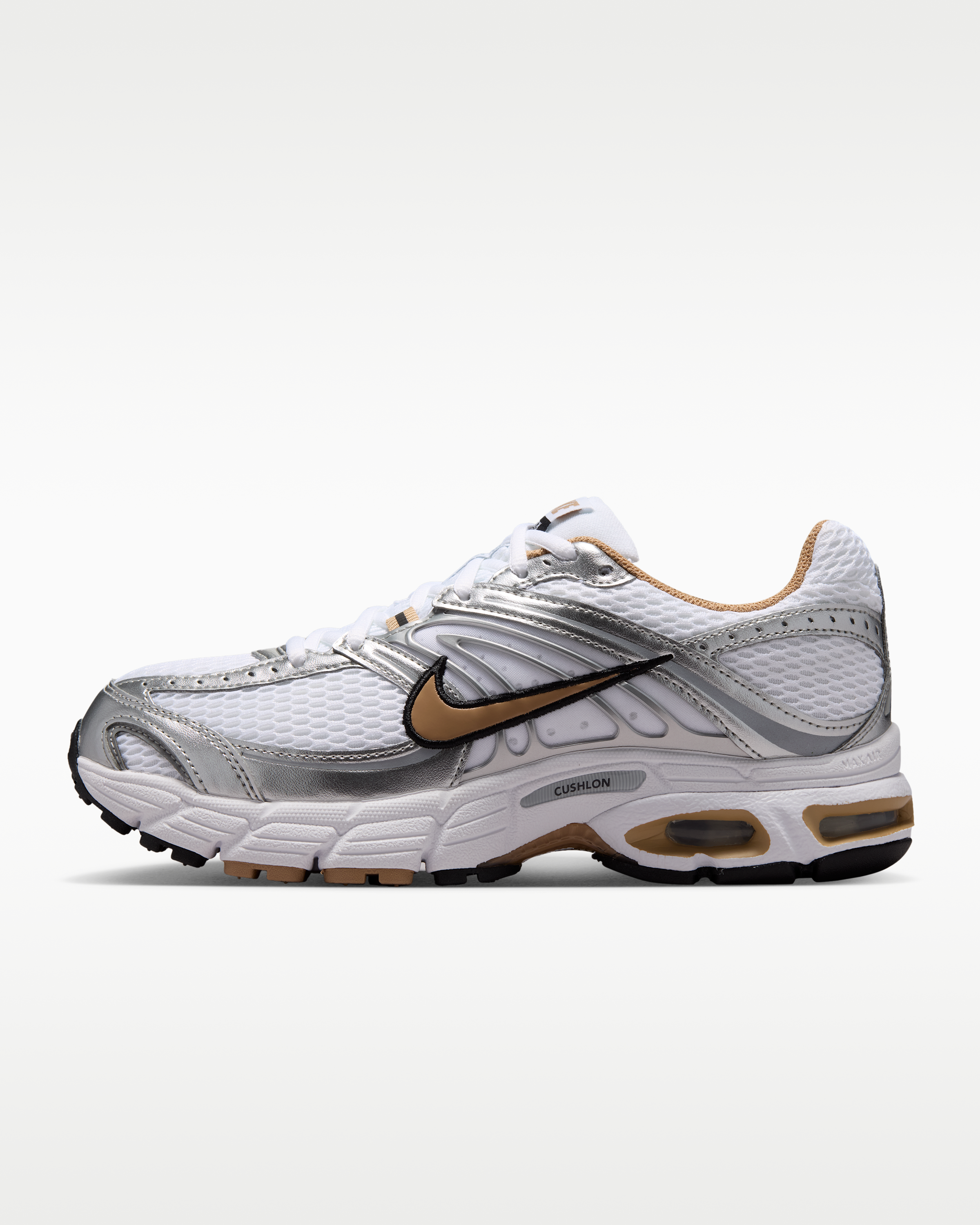 Nike Air Max Moto 2K Women's Shoes with Reflective Design Accents - White/Metallic Silver/Black/British Khaki - View 1