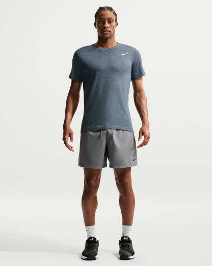 Nike Dri-FIT Men's Fitness T-Shirt - Obsidian Heather/Matte Silver - View 4
