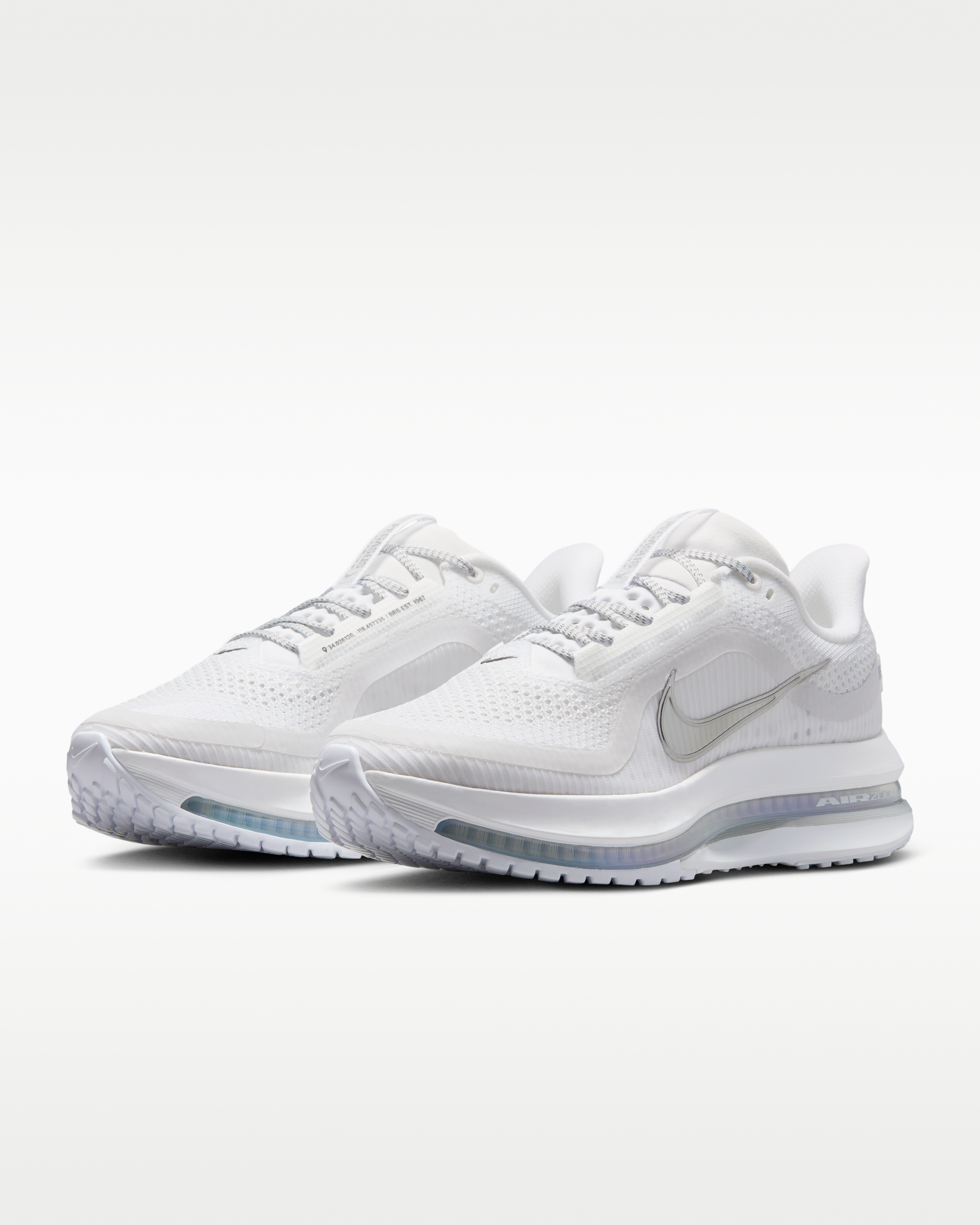 Nike Pegasus Premium Women's Road Running Shoes - White/Metallic Silver/Metallic Silver - View 5