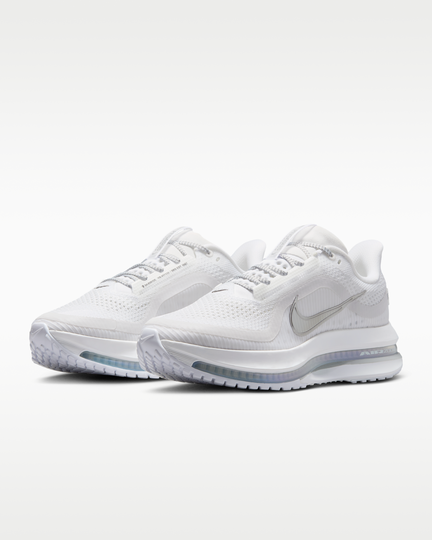 Nike Pegasus Premium Women's Road Running Shoes - White/Metallic Silver/Metallic Silver - View 5