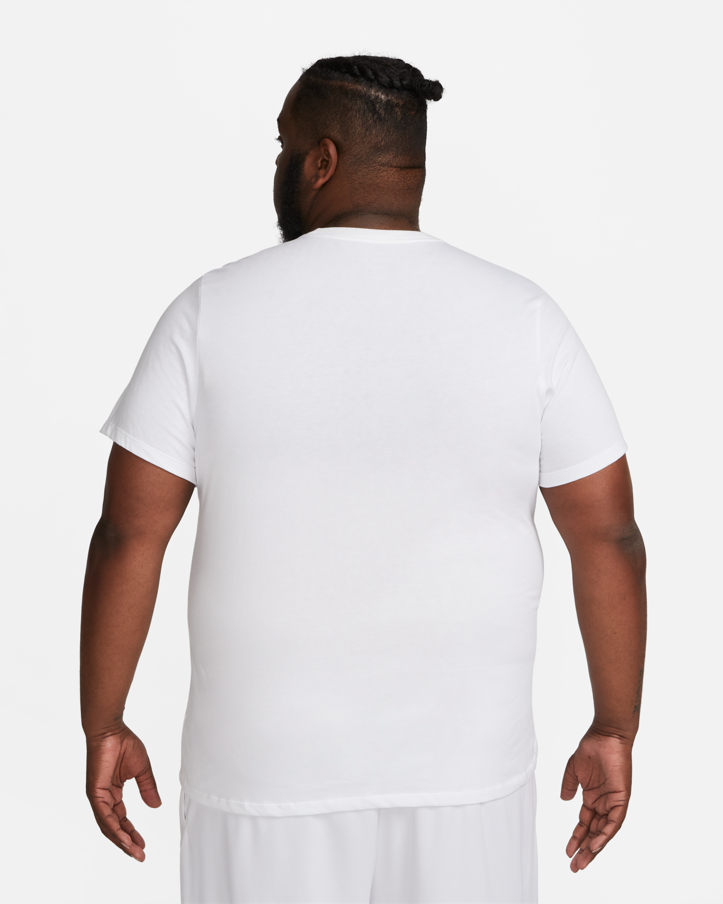 Nike Dri-FIT Men's Fitness T-Shirt - White/Black - View 7