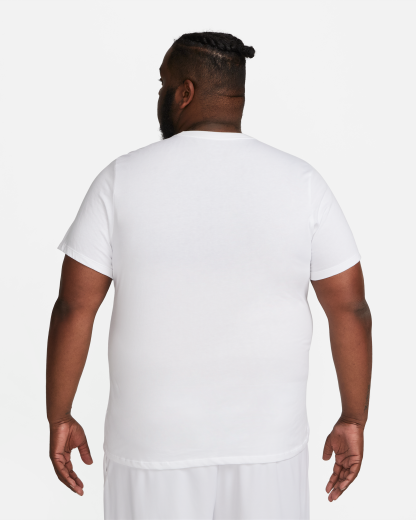 Nike Dri-FIT Men's Fitness T-Shirt - White/Black - View 7