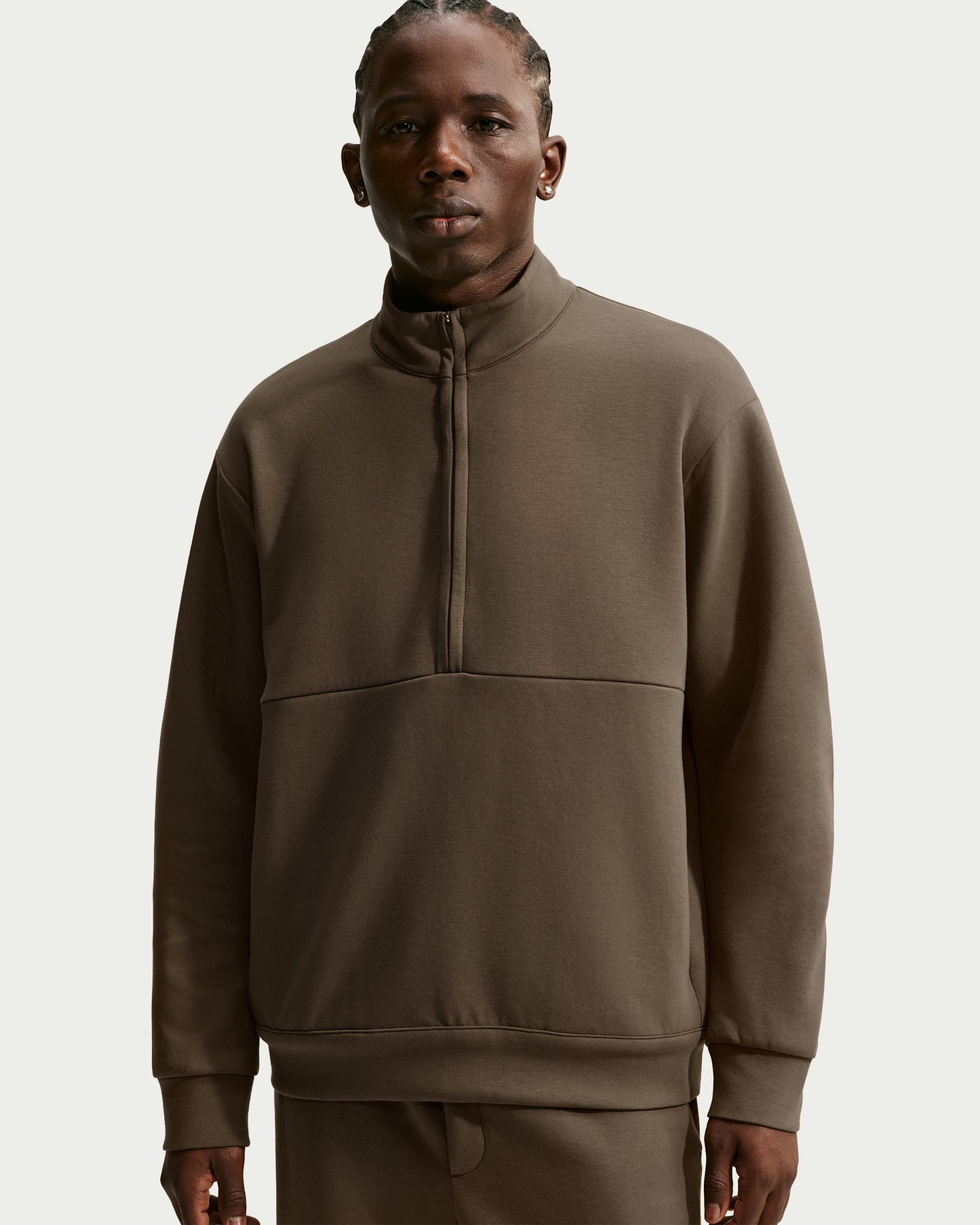 Nike 24.7 ImpossiblySoft Men's Dri-FIT 1/2-Zip Top - Dark Hazel/Black/Velvet Brown - View 1