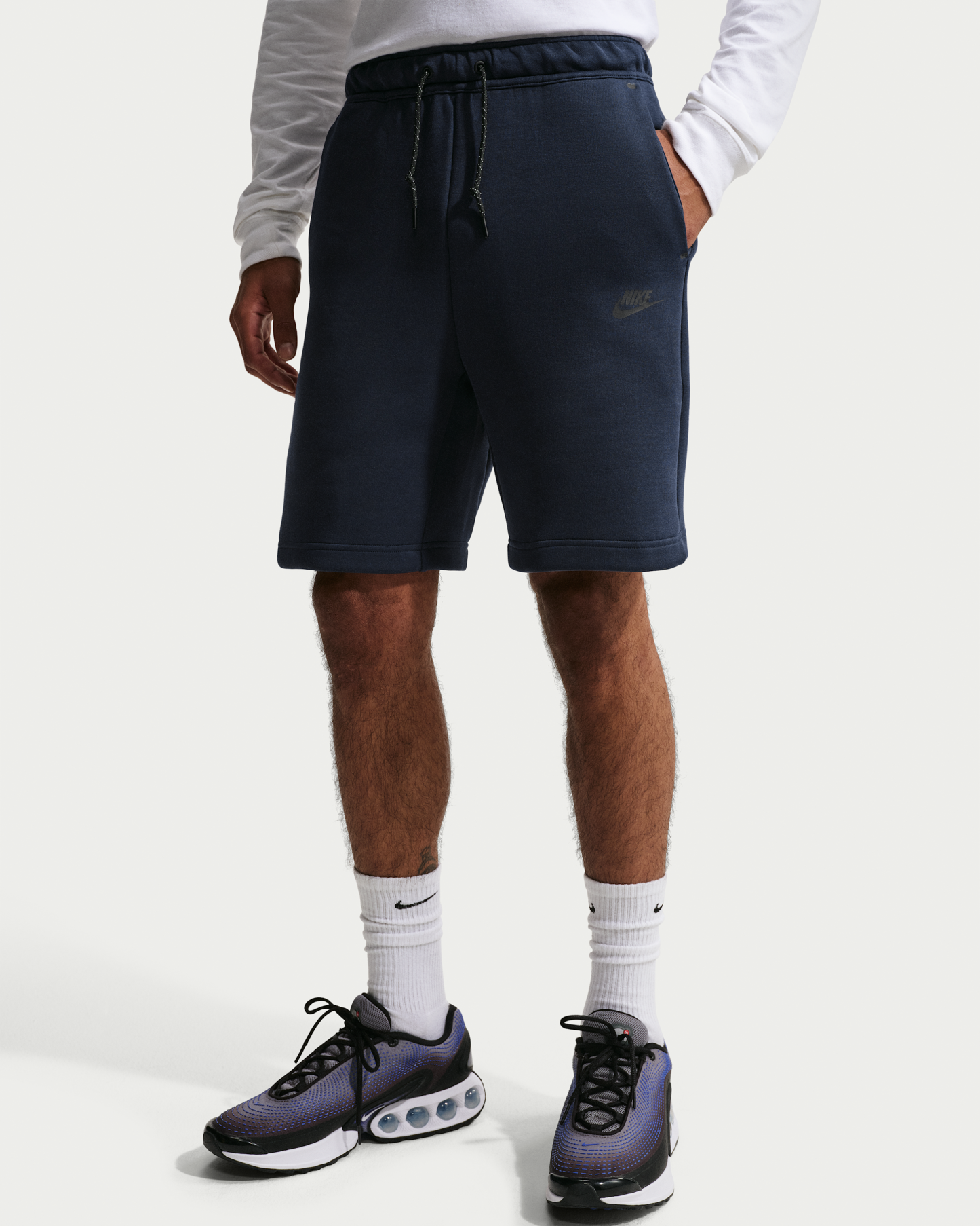 Nike Tech Men's Fleece Shorts - Obsidian/Black - View 2