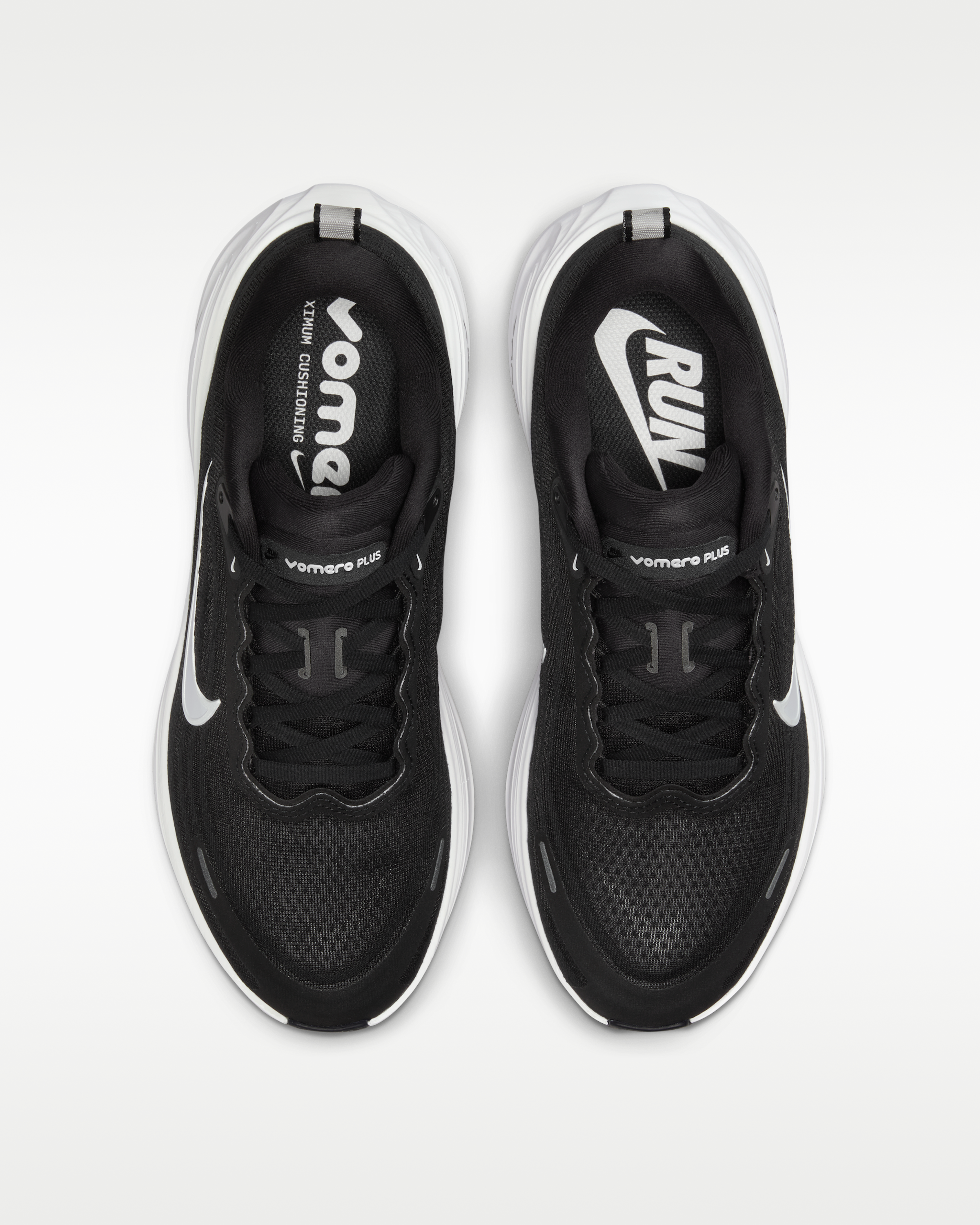 Nike Vomero Plus Women's Road Running Shoes - Black/Cool Grey/Metallic Dark Grey/White - View 4