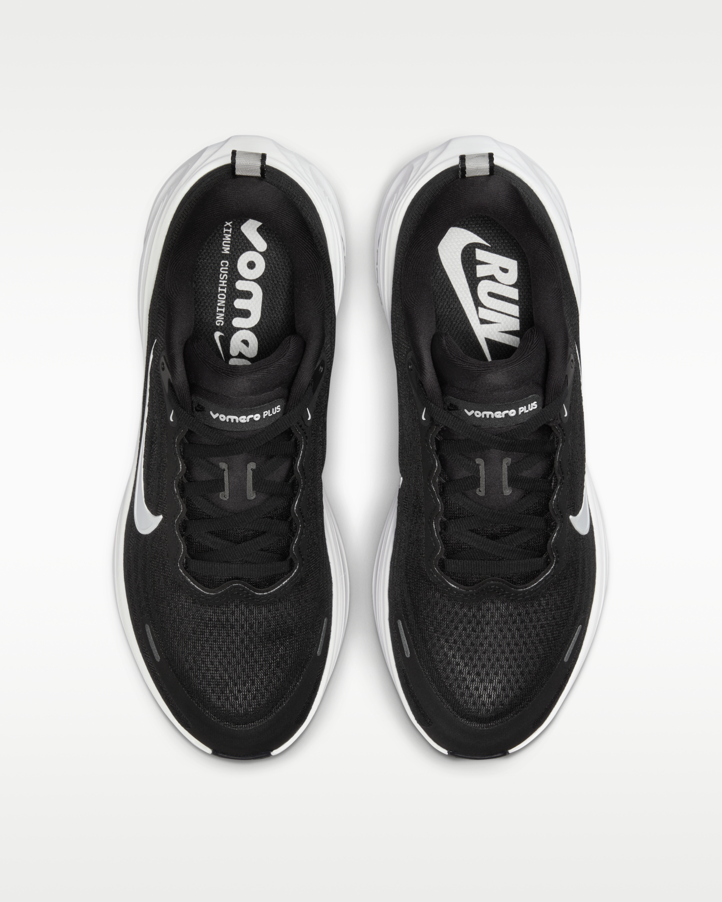 Nike Vomero Plus Women's Road Running Shoes - Black/Cool Grey/Metallic Dark Grey/White - View 4