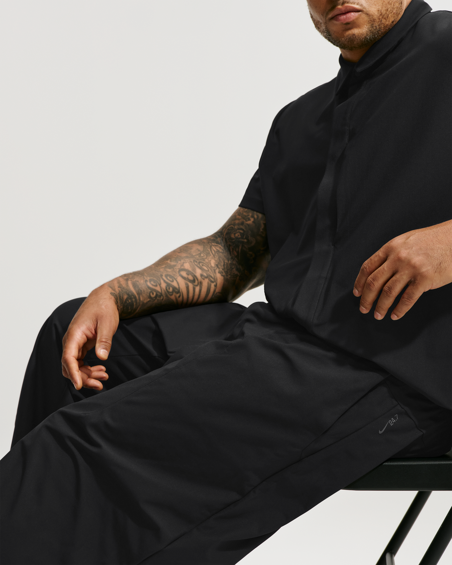 Nike 24.7 PerfectStretch Men's Dri-FIT UV Protection Barrel-Leg Trousers - Black/Black/Dark Smoke Grey - View 10