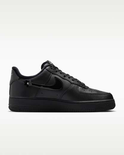 Nike Air Force 1 '07 'Florette' Women's Shoes - Black/Off-Noir/Metallic Silver/Black - View 3