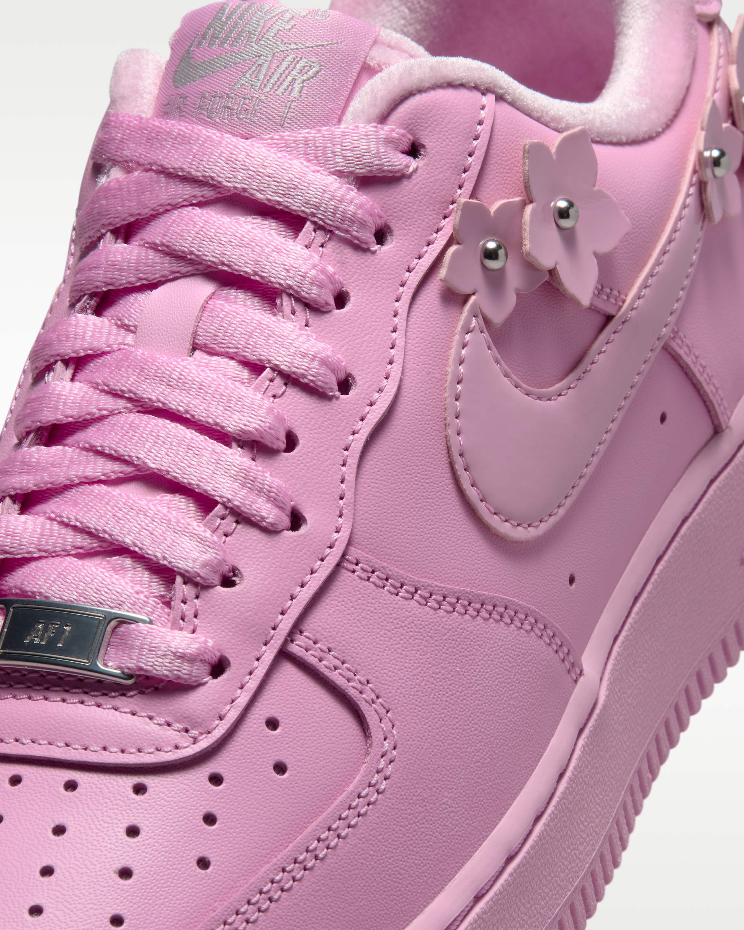 Nike Air Force 1 '07 'Florette' Women's Shoes - Pink Rise/Pink Foam/Metallic Silver/Pink Rise - View 7