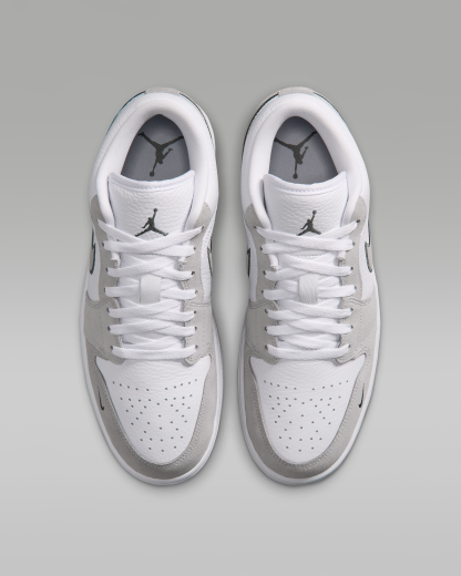 Air Jordan 1 Low SE Men's Shoes - White/Iron Grey/Wolf Grey - View 4