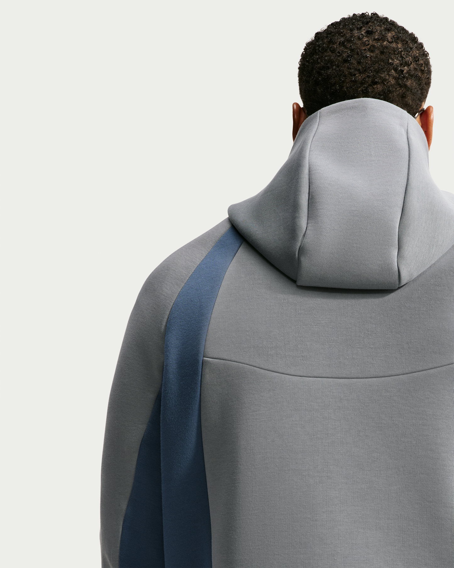 Nike Tech Men's Colour-Block Full-Zip Fleece Windrunner Jacket - Cool Grey/New Slate/Black - View 7