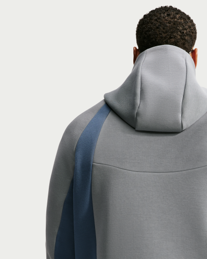 Nike Tech Men's Colour-Block Full-Zip Fleece Windrunner Jacket - Cool Grey/New Slate/Black - View 7