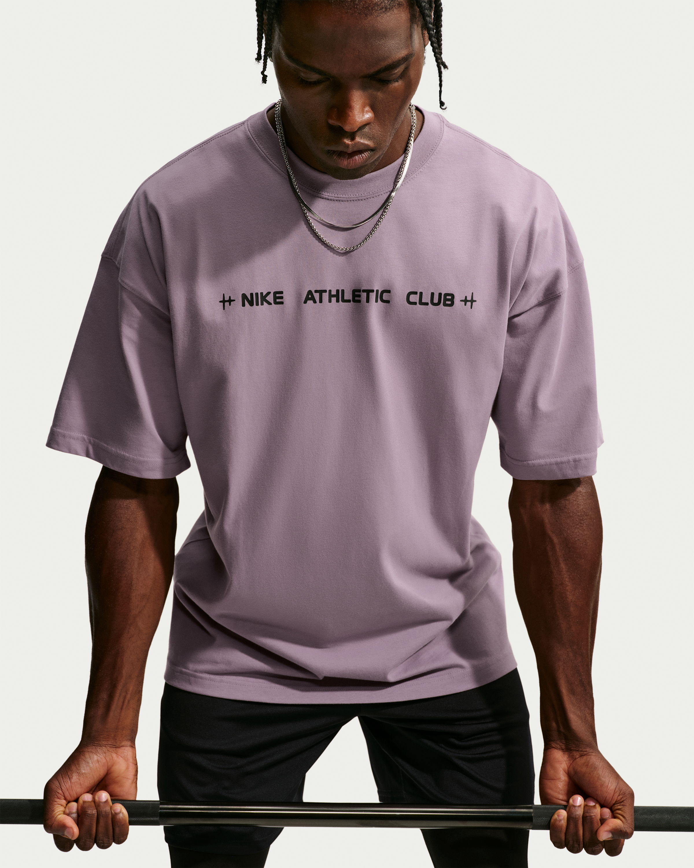 Nike N.A.C. Men's Oversized T-Shirt - Purple Smoke/Black - View 3